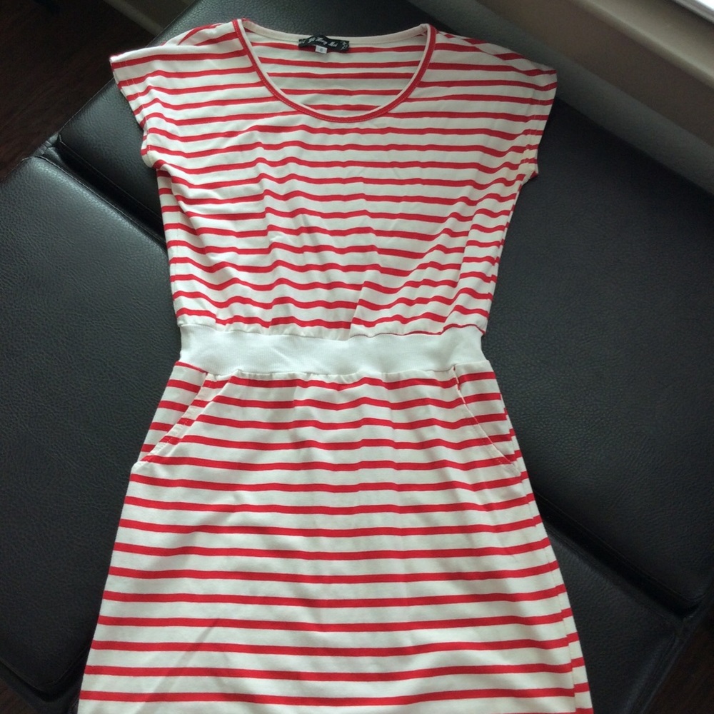 Red stripped mini dress, size S